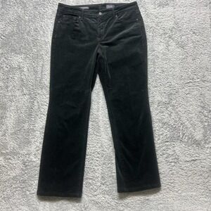 NYDJ‎ Pants Womens 12 Black Marilyn Straight Corduroy Mid Rise Lift Tuck Stretch